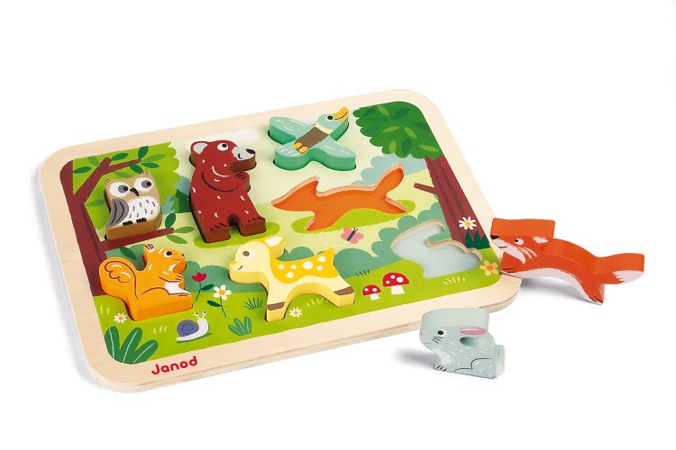 Puzzle Forêt Chunky MULTICOLORE Janod