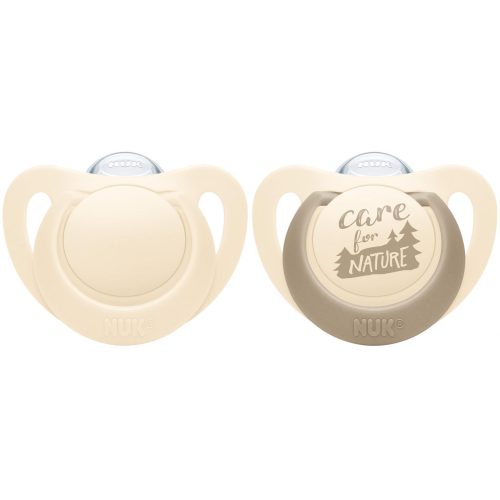 2 Sucettes For Nature Silicone BEIGE Nuk