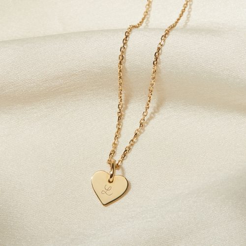 Personalised 9 Carat Gold Mini Heart Necklace