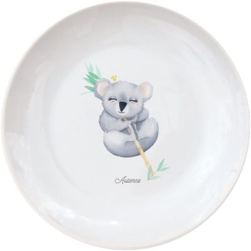 Assiette en porcelaine Koala (personnalisable)