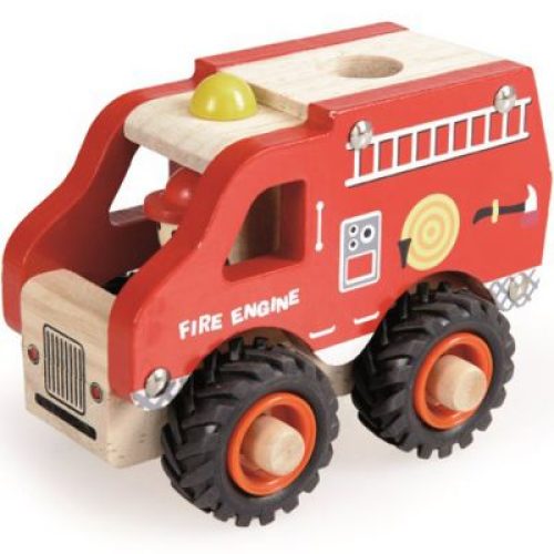 Camion de pompiers en bois