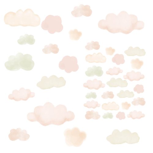 Sticker nuages beiges Pastelowe Love