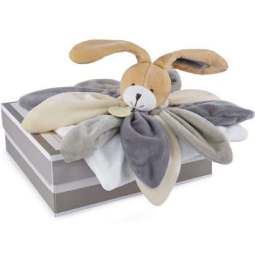 Coffret doudou lapin collector taupe (28 cm)