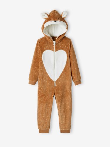 Combi-pyjama Fille Renarde - Vertbaudet, Capuche Avec Oreilles, Zippé Devant, 100% Polyester Doux