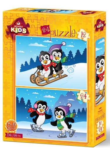 2 Puzzles - The Penguins Art Puzzle