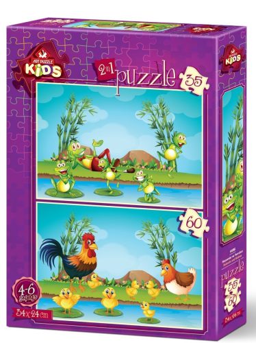 2 Puzzles - Animals and Babies Art Puzzle