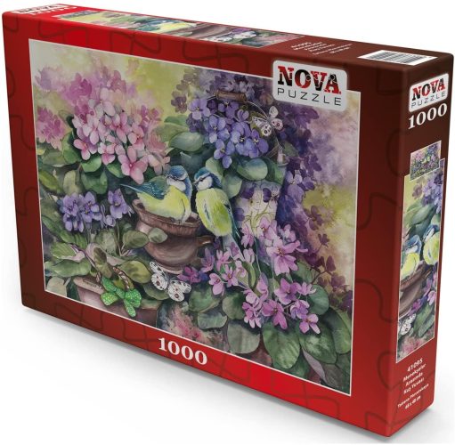 Puzzle Nid d'Oiseau dans les Violettes Nova Puzzle
