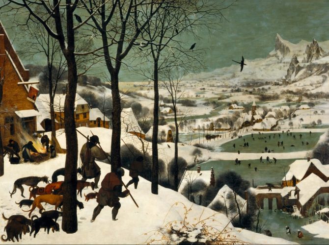 Puzzle Brueghel : Chasseurs dans la neige Grafika