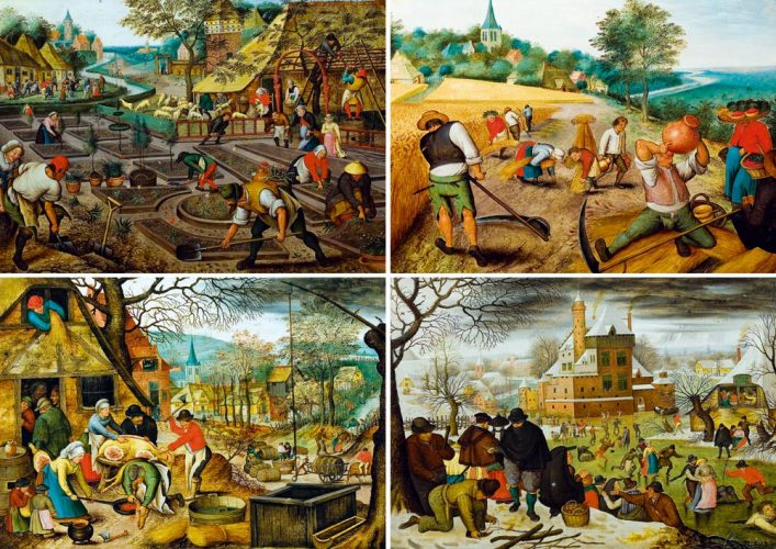 Puzzle Pieter Brueghel the Younger - The Four Seasons Bluebird Puzzle