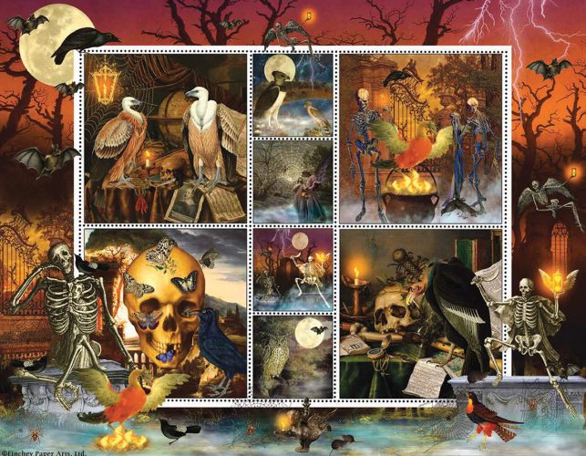 Puzzle Halloween Stamps: Skeleton Dance SunsOut