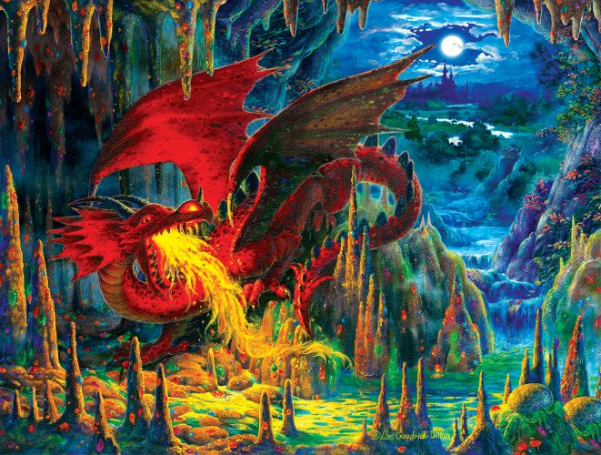 Puzzle Liz Goodrick Dillon - Fire Dragon of Emerald SunsOut