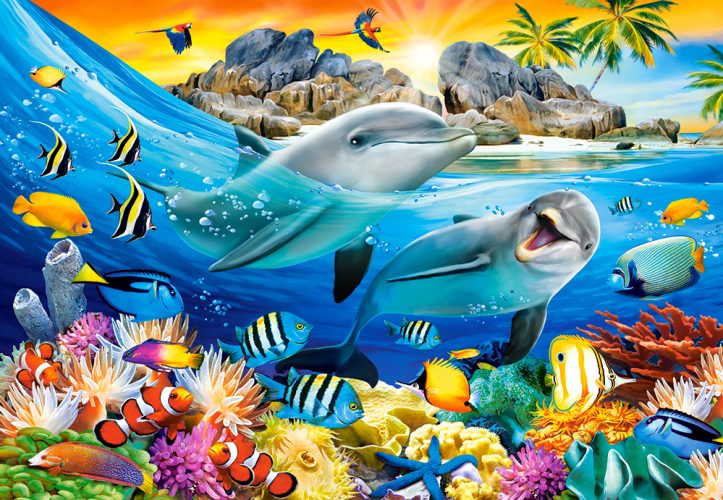 Puzzle Dolphins in the Tropics Castorland