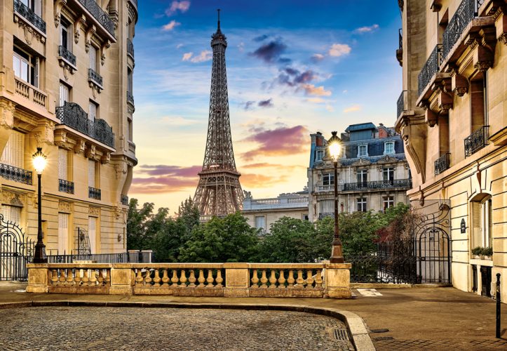 Puzzle Promenade dans Paris au Coucher du Soleil Castorland