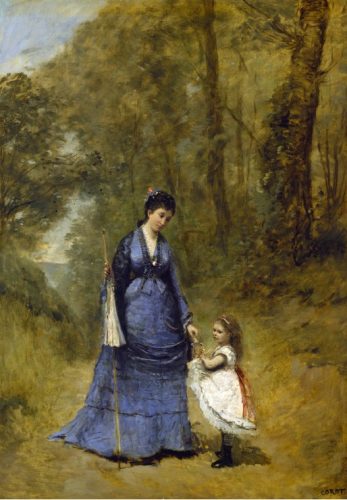 Puzzle Jean-Baptiste-Camille Corot : Madame Stumpf et sa fille