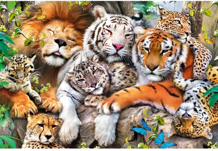 Puzzle en Bois - Wild Cats in the Jungle Trefl Wood Craft