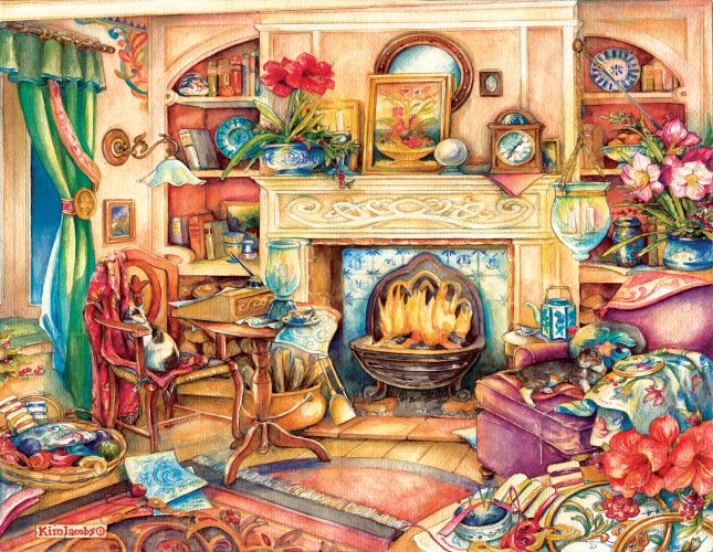 Puzzle Kim Jacobs - Fireside Embroidery SunsOut