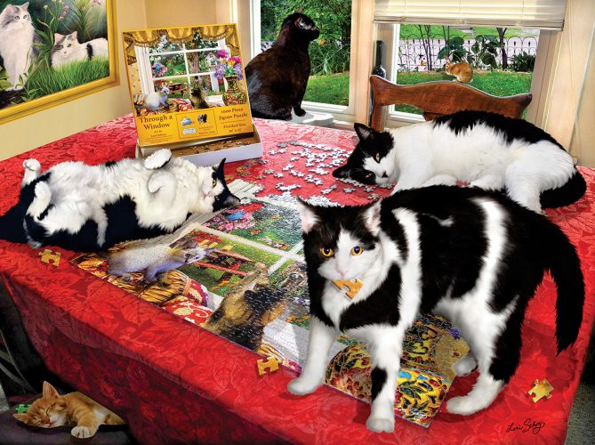 Puzzle Lori Schory - Who Let the Cats Out? SunsOut