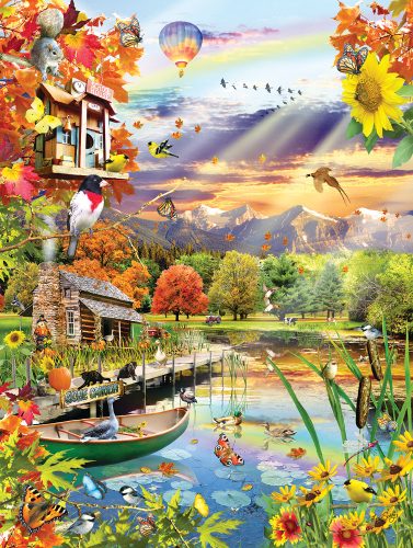 Puzzle Lori Schory - Autumn Lake SunsOut