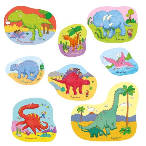 8 Puzzles - Dinosaures (4 à 16 Pièces) Gibsons