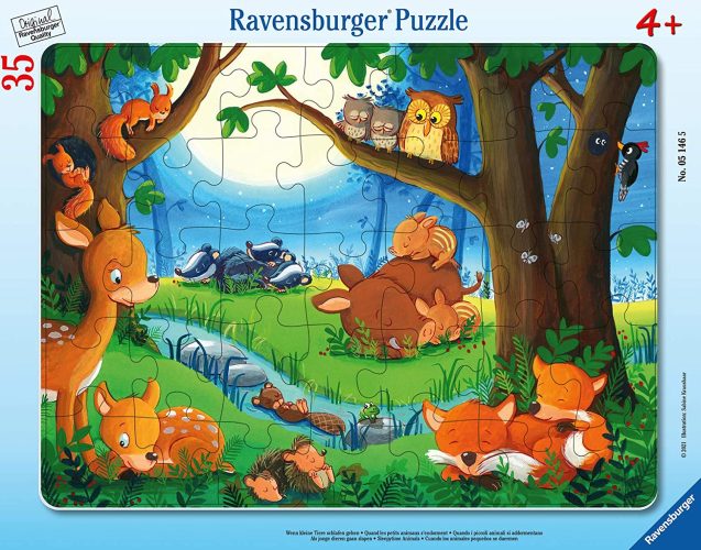 Puzzle Cadre - Les Petits Animaux vont au Lit Ravensburger