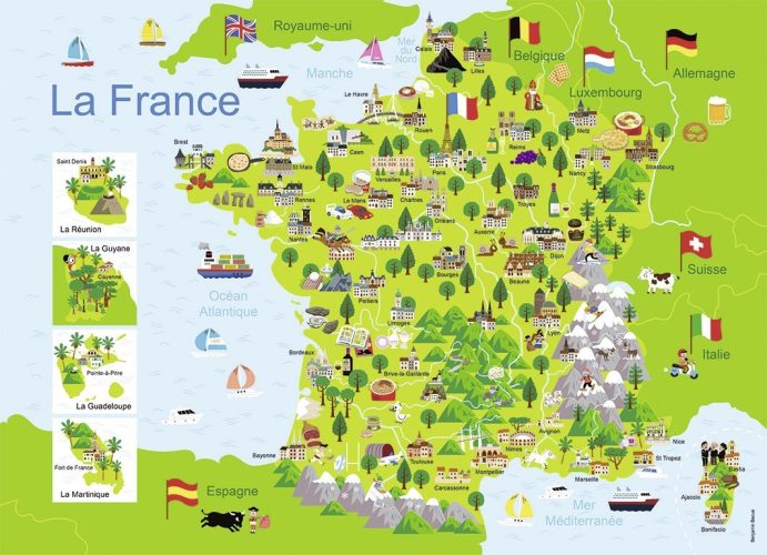 Puzzle Carte de France Nathan