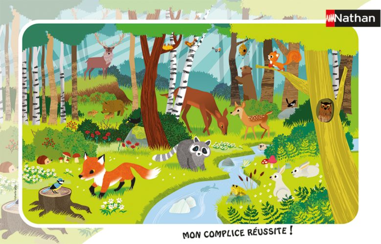 Puzzle Cadre - Animaux de la Forêt Nathan