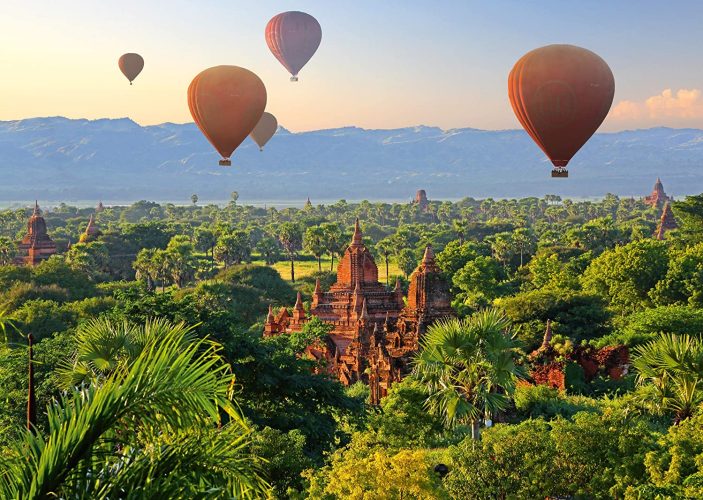 Puzzle Hot Air Balloons Mandalay Myanmar Schmidt Spiele