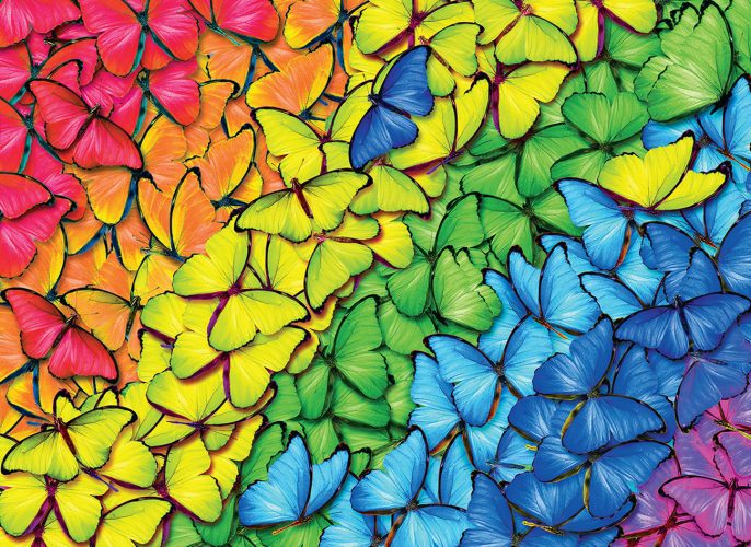 Puzzle Boîte en Métal - Butterfly Rainbow Eurographics