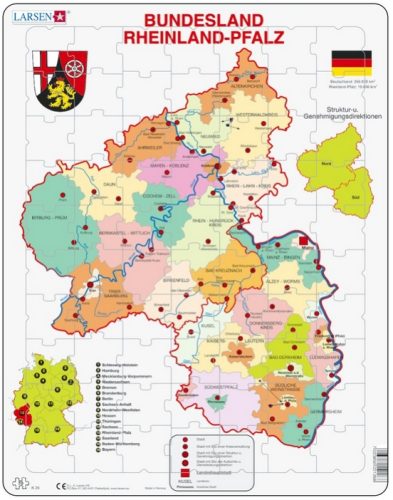 Puzzle Cadre - Bundesland : Rheinland-Pfalz (en Allemand) Larsen