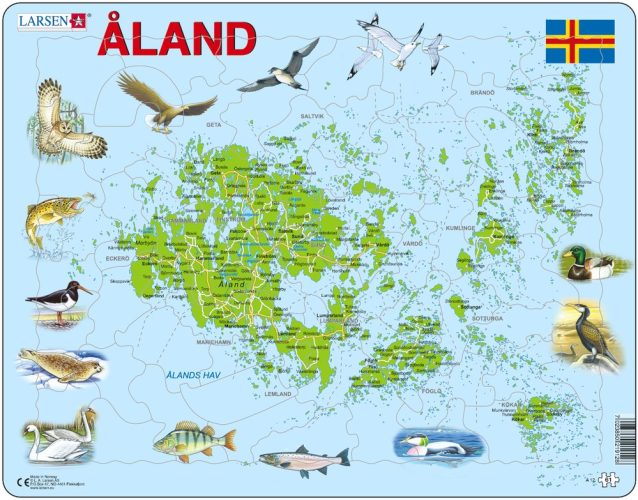 Puzzle Cadre - Carte des Iles Åland Larsen