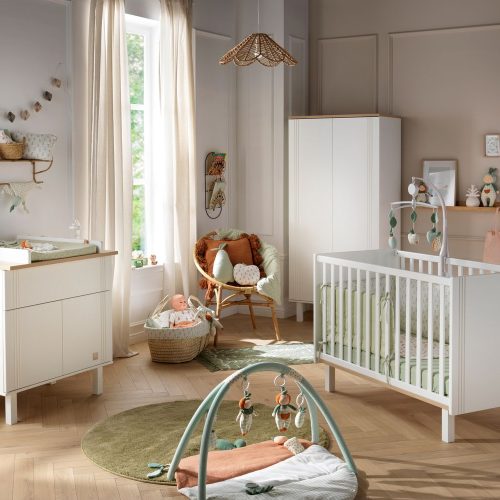 Chambre bébé complète Eléonore blanc : lit 60x120