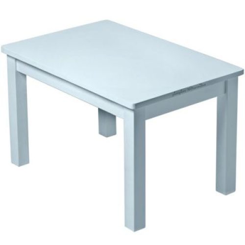 Table d'enfant en bois massif bleu gris